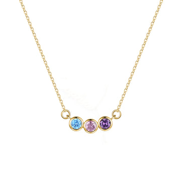 Custom Personalized Family Birthstones Necklace