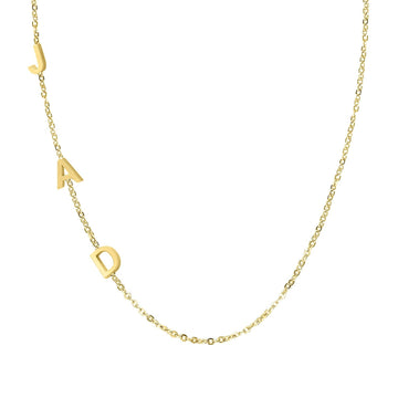 Custom Personalized Sideway Initial Necklace