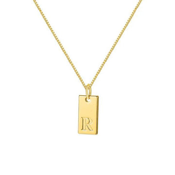 Custom Name & Personalized Willow Tag Initial Necklace