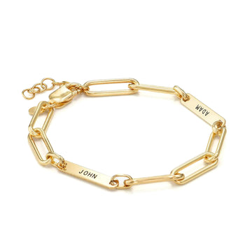 Name Paperclip Chain Bracelet