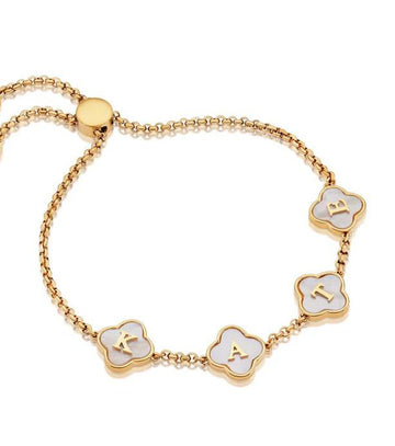 Clover Custom Name Bracelet