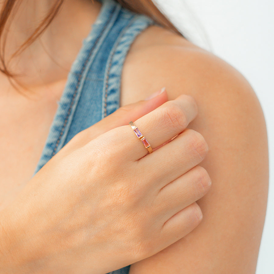 Personalized Custom Double Birthstone Ring