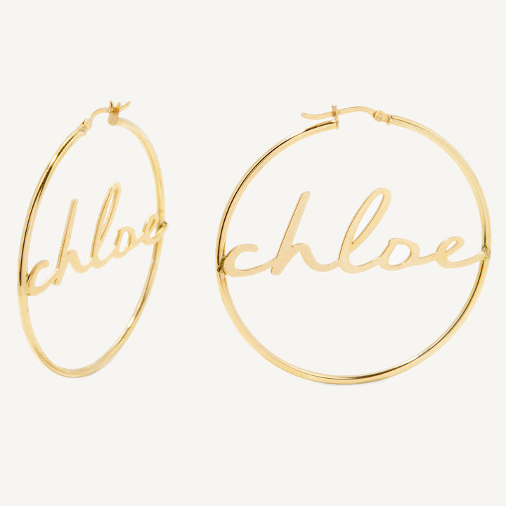 Nameplate Hoop Earring