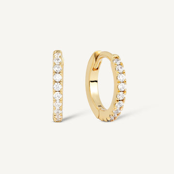 Pave Huggie Earrings