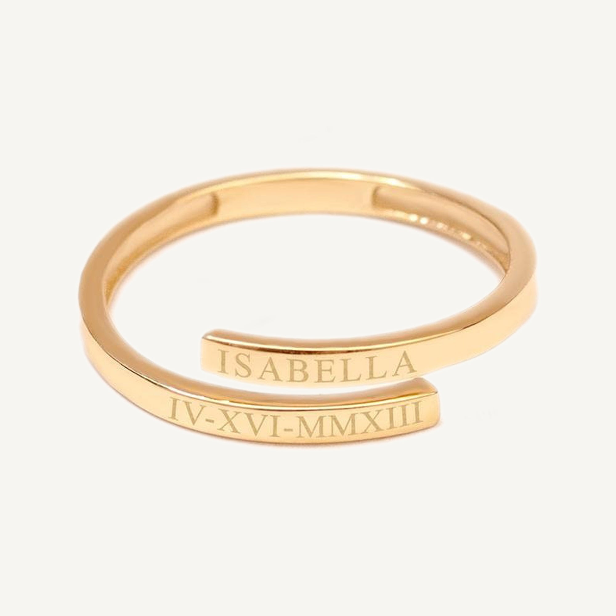 Personalized Custom Engrave Name Wrap Ring