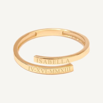 Personalized Custom Engrave Name Wrap Ring