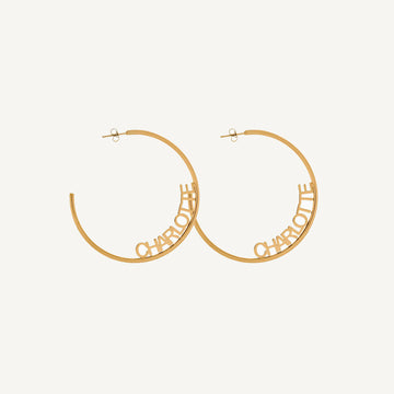 Personalized Name Hoop Earrings