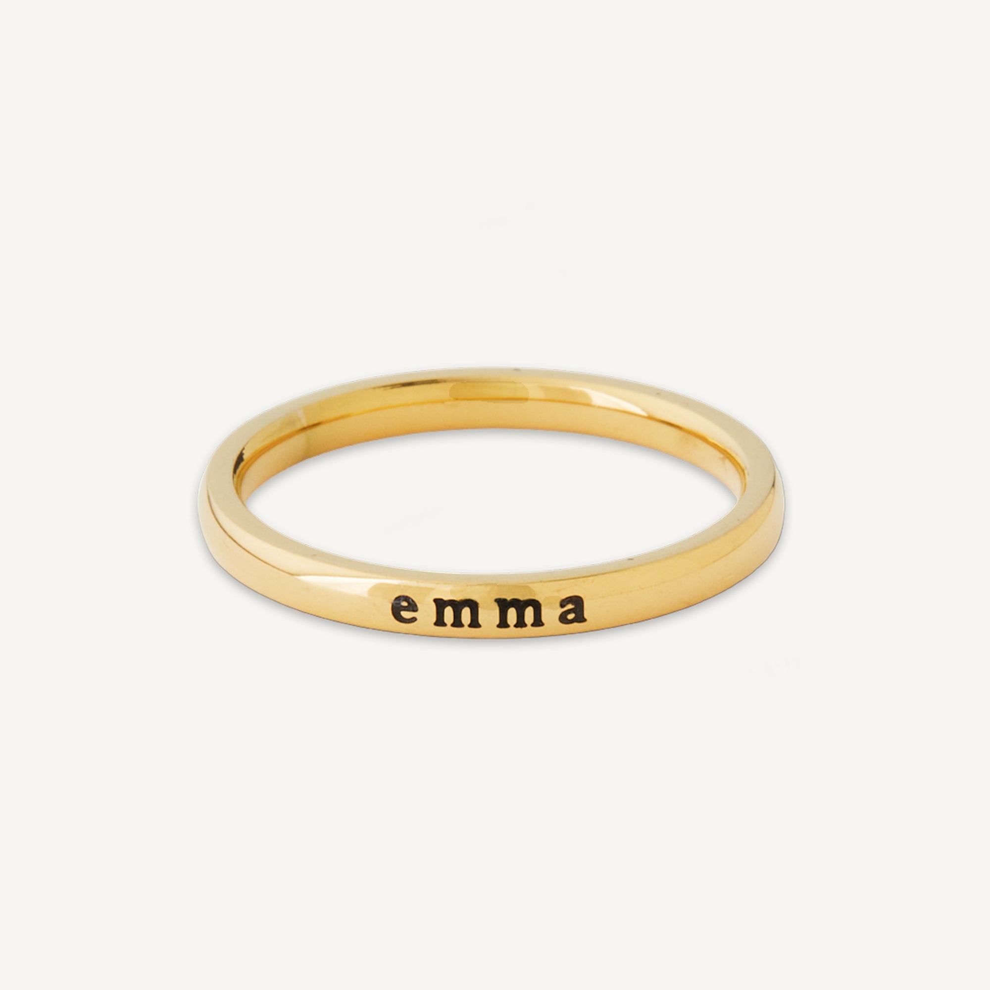 Custom Personalized Tiny Name Initial Ring