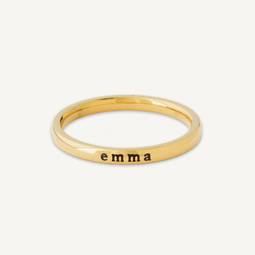 Custom Personalized Tiny Name Initial Ring