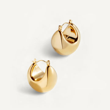 Ripple Curved Hoop Earrings