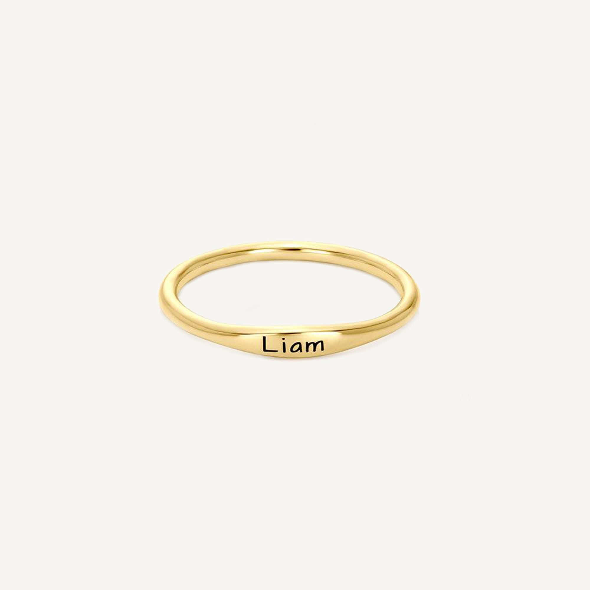 Personalized Custom Thin Name Ring