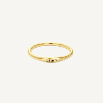 Personalized Custom Thin Name Ring