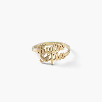 Personalized Custom Two Names Ring